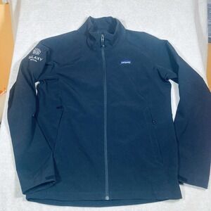 Patagonia Adze Jacket Mens Medium Black Softshell Zip Galaxy Digital STY83525
